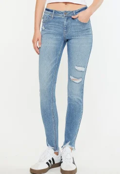 Maurices Jeggings & Skinny Jeans|Jeggings & Skinny Jeans-KanCan™ Mid Rise Open Ripped Frayed Hem Skinny Jean