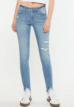 Maurices Jeggings & Skinny Jeans|Jeggings & Skinny Jeans-KanCan™ Mid Rise Open Ripped Frayed Hem Skinny Jean