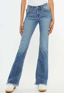 Maurices Bootcut Jeans|Bootcut Jeans-KanCan™ Mid Rise Thick Stitch Frayed Hem Bootcut Jean