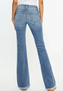 Maurices Bootcut Jeans|Bootcut Jeans-KanCan™ Mid Rise Thick Stitch Frayed Hem Bootcut Jean