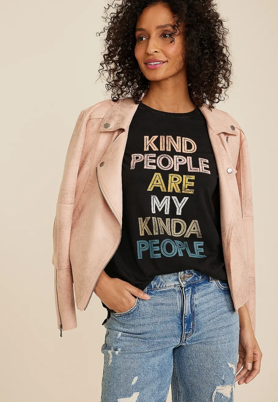 Maurices Tees|Graphics-Kind People Are My Kinda People Relaxed Fit Graphic Tee
