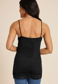Maurices Tanks & Camis-Lace Trim Crinkle Cami