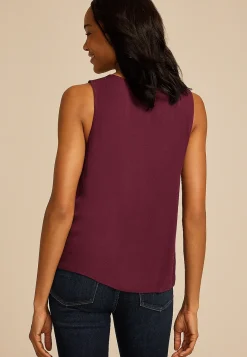Maurices Tanks & Camis-Lace Trim V Neck Tank Top
