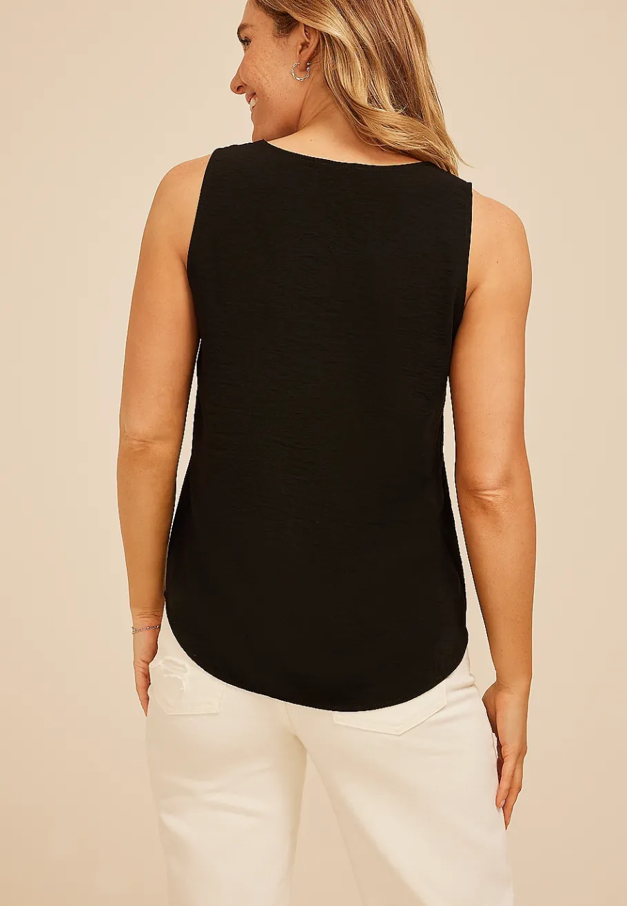 Maurices Tanks & Camis-Lace Trim V Neck Tank Top