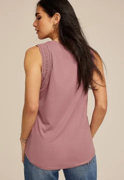 Maurices Tanks & Camis-Lattice Trim Tank Top