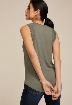 Maurices Tanks & Camis-Lattice Trim Tank Top