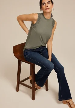 Maurices Tanks & Camis-Lattice Trim Tank Top