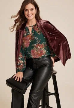 Maurices Shirts & Blouses-Leighton Floral Long Sleeve Blouse