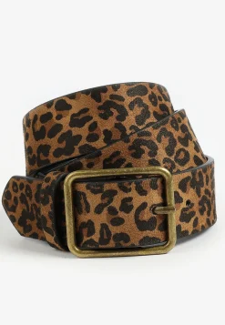 Maurices Belts-Leopard Square Buckle Belt