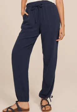Maurices Pants-Linen Convertible Mid Rise Wide Leg Pant