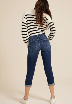 Maurices Crops & Capris|Crops & Capris-m jeans by ™ Classic Dark Mid Rise Rolled Hem Straight Crop Jean