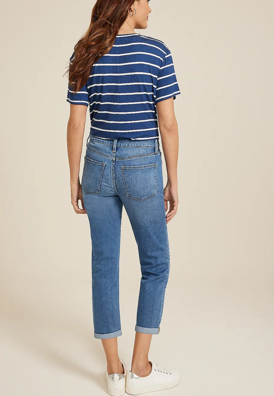 Maurices Crops & Capris|Crops & Capris-m jeans by ™ Classic High Rise Rolled Hem Straight Crop Jean
