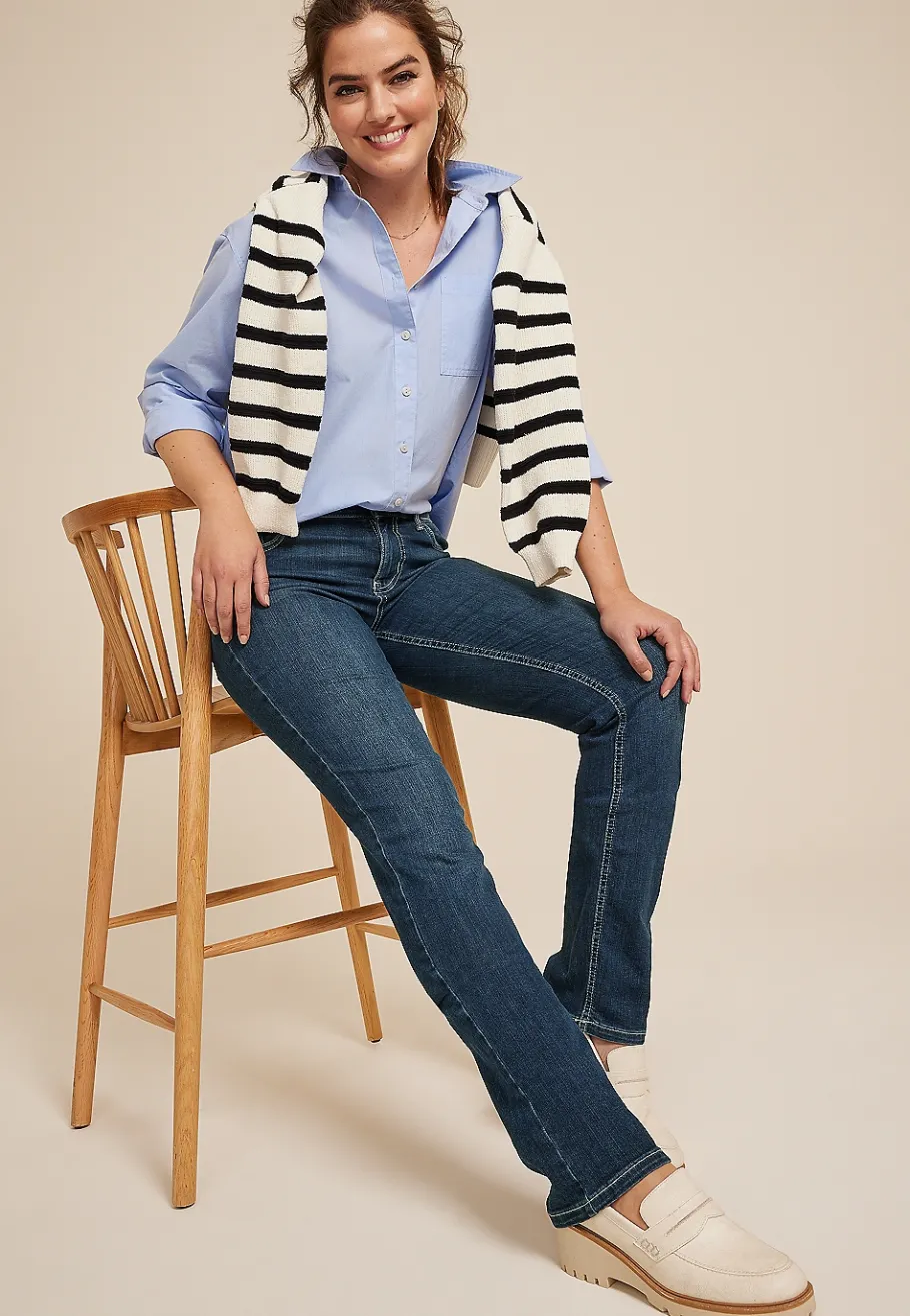 Maurices Straight Jeans|Straight Jeans-m jeans by ™ Classic Straight Mid Rise Jean