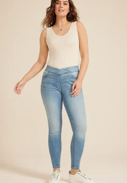 Maurices Jeggings & Skinny Jeans|Ankle Jeans-m jeans by ™ Cool Comfort Crossover High Rise Pull On Ankle Jegging