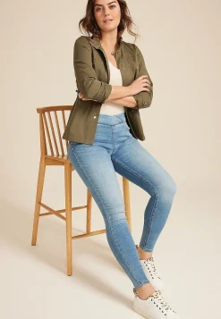 Maurices Jeggings & Skinny Jeans|Ankle Jeans-m jeans by ™ Cool Comfort Crossover High Rise Pull On Ankle Jegging