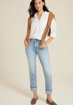 Maurices Straight Jeans|Ankle Jeans-m jeans by ™ Cuffed High Rise Slim Straight Ankle Jean