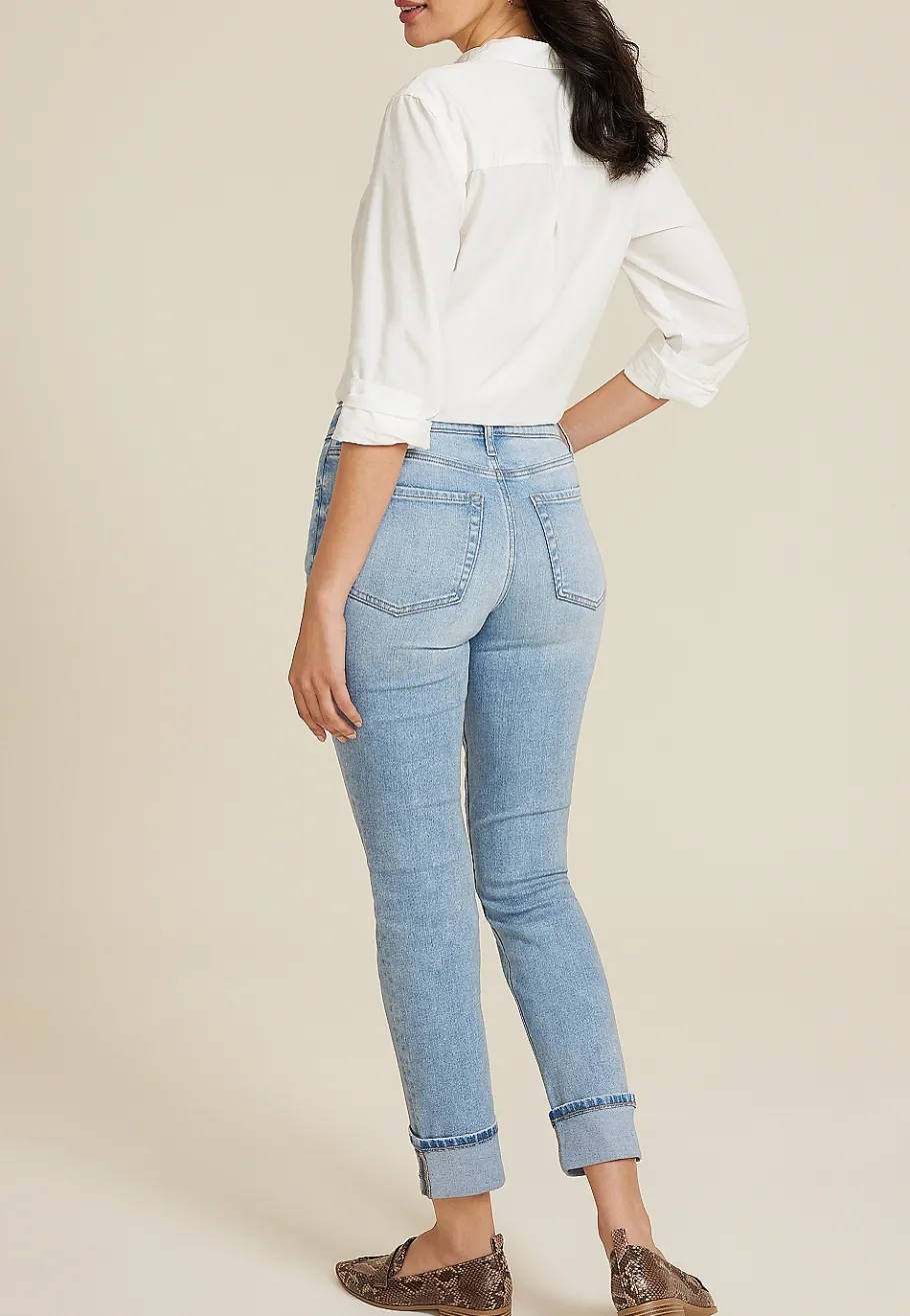 Maurices Straight Jeans|Ankle Jeans-m jeans by ™ Cuffed High Rise Slim Straight Ankle Jean