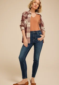 Maurices Jeggings & Skinny Jeans|Jeggings & Skinny Jeans-m jeans by ™ Dark High Rise Side Seam Jegging