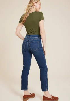 Maurices Straight Jeans|Ankle Jeans-m jeans by ™ Dark Mid Rise Slim Straight Ankle Jean