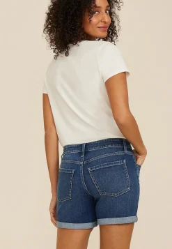 Maurices Shorts|Jean Shorts-m jeans by ™ Dark Mid Rise Porkchop Pocket 5in Short