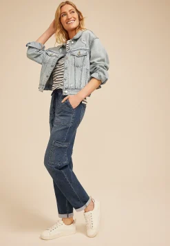 Maurices Ankle Jeans|Ankle Jeans-m jeans by ™ Dark Soft Knit High Rise Ankle Jogger