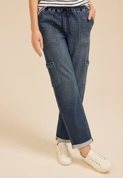 Maurices Ankle Jeans|Ankle Jeans-m jeans by ™ Dark Soft Knit High Rise Ankle Jogger