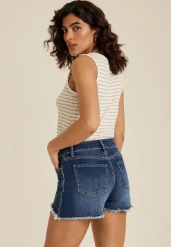 Maurices Shorts|Jean Shorts-m jeans by ™ Dark High Rise Crochet Hem 3.5in Short