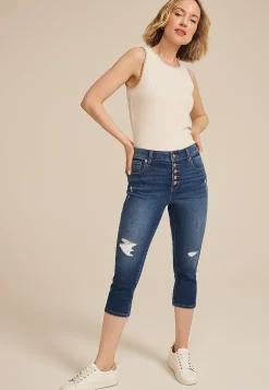 Maurices Crops & Capris|Crops & Capris-m jeans by ™ Dark High Rise Button Fly Capri