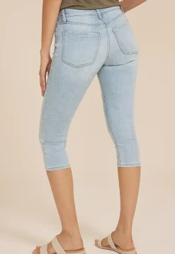 Maurices Crops & Capris|Crops & Capris-m jeans by ™ High Rise Ripped Button Fly Capri
