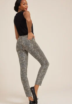 Maurices Straight Jeans|Ankle Jeans-m jeans by ™ High Rise Leopard Slim Straight Ankle Jean
