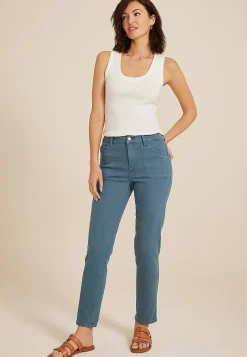 Maurices Straight Jeans|Ankle Jeans-m jeans by ™ High Rise Color Slim Straight Ankle Jean