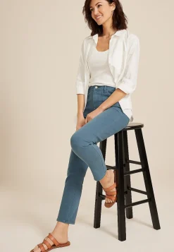 Maurices Straight Jeans|Ankle Jeans-m jeans by ™ High Rise Color Slim Straight Ankle Jean