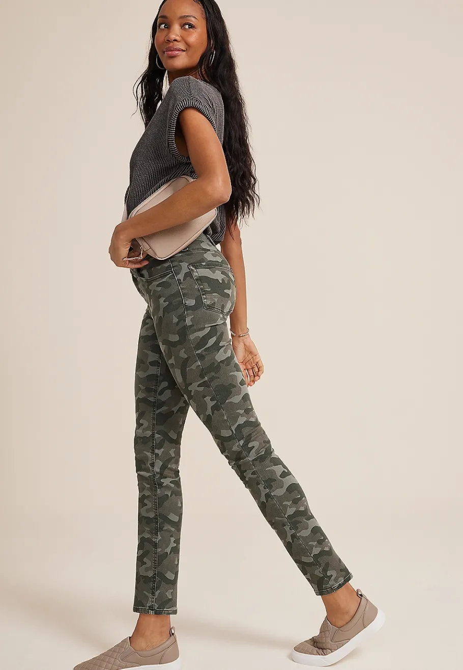 Maurices Straight Jeans|Ankle Jeans-m jeans by ™ High Rise Camo Slim Straight Ankle Jean