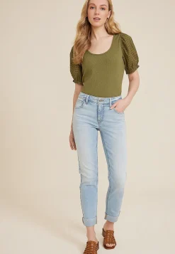 Maurices Straight Jeans|Ankle Jeans-m jeans by ™ Light Mid Rise Slim Straight Ankle Jean