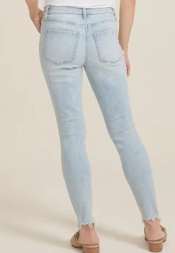Maurices Jeggings & Skinny Jeans|Ankle Jeans-m jeans by ™ Light High Rise Ripped Hem Ankle Jegging