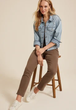 Maurices Straight Jeans|Ankle Jeans-m jeans by ™ Mid Rise Color Slim Straight Ankle Jean