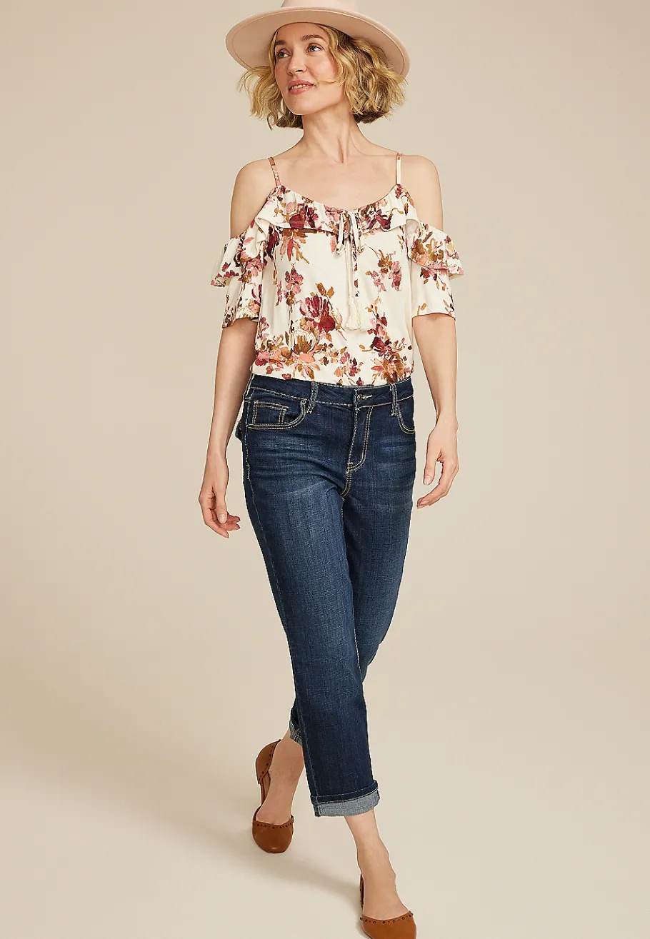 Maurices Crops & Capris|Crops & Capris-m jeans by ™ Mid Rise Flap Pocket Straight Cropped Jean