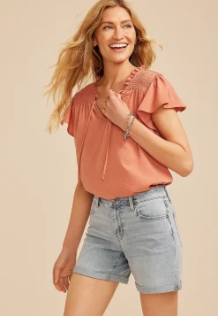 Maurices Shorts|Jean Shorts-m jeans by ™ Mid Rise Rolled Hem 5in Short