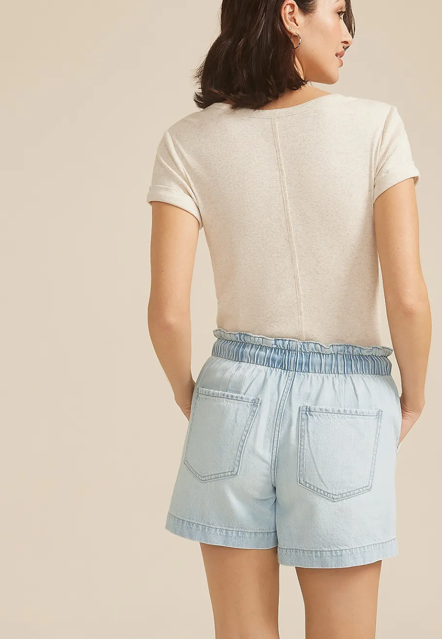 Maurices Shorts|Jean Shorts-m jeans by ™ Soft Light High Rise Drawstring 5in Short