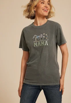 Maurices Tees|Graphics-Mama Floral Embroidered Relaxed Fit Graphic Tee
