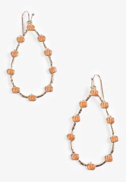 Maurices Earrings-Mini Pumpkin Teardrop Earrings