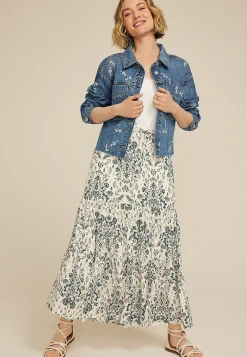 Maurices Skirts-Print High Rise Maxi Skirt