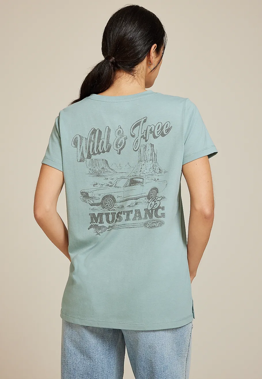 Maurices Tees|Graphics-Mustang Wild and Free Classic Fit Graphic Tee