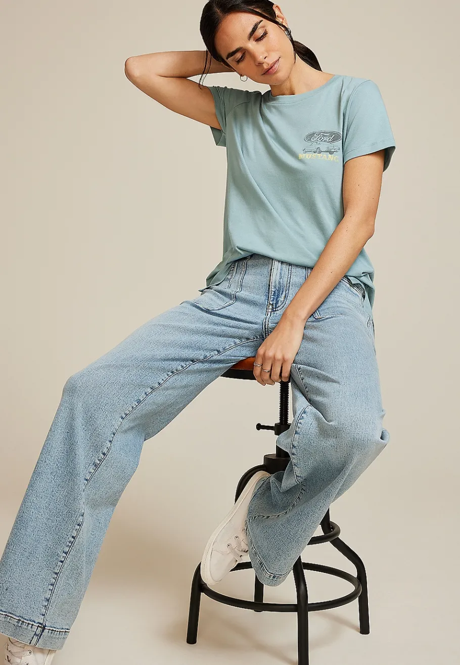 Maurices Tees|Graphics-Mustang Wild and Free Classic Fit Graphic Tee