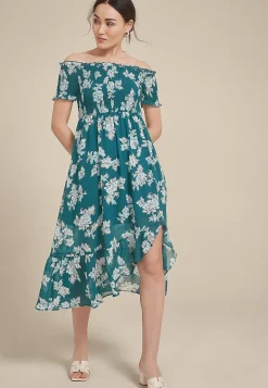 Maurices Wedding Guest & Cocktail Dresses-Off The Shoulder Smocked Midi Dress