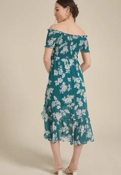 Maurices Wedding Guest & Cocktail Dresses-Off The Shoulder Smocked Midi Dress