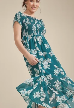 Maurices Wedding Guest & Cocktail Dresses-Off The Shoulder Smocked Midi Dress