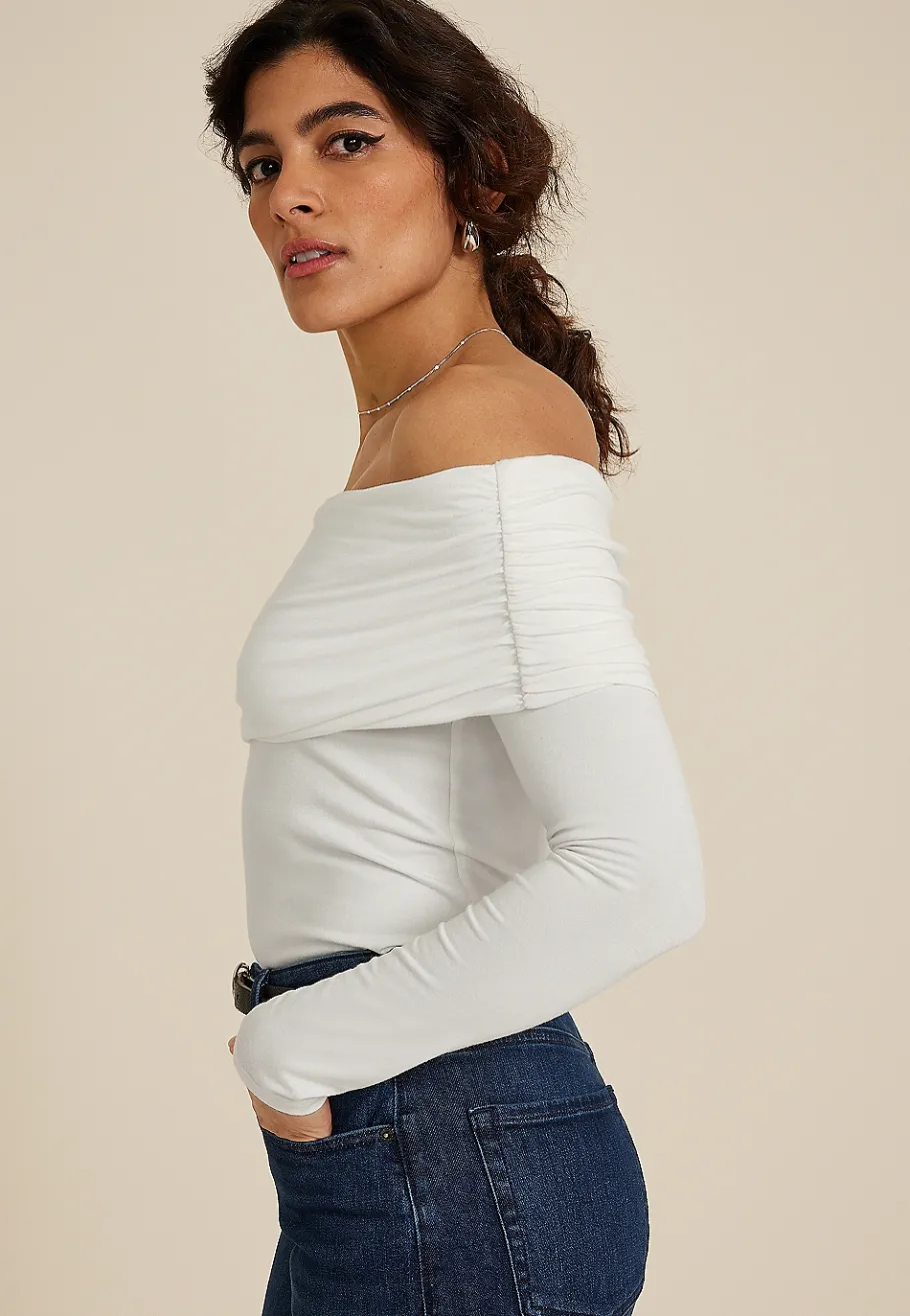 Maurices Shirts & Blouses-Off The Shoulder Top