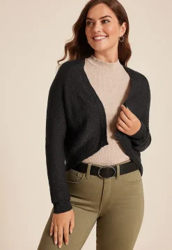 Maurices Sweaters Cardigans & Kimonos-Open Front Long Sleeve Shrug Cardigan
