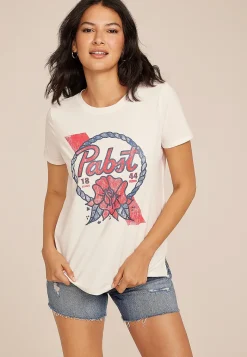 Maurices Tees|Graphics-Pabst Floral Classic Fit Graphic Tee